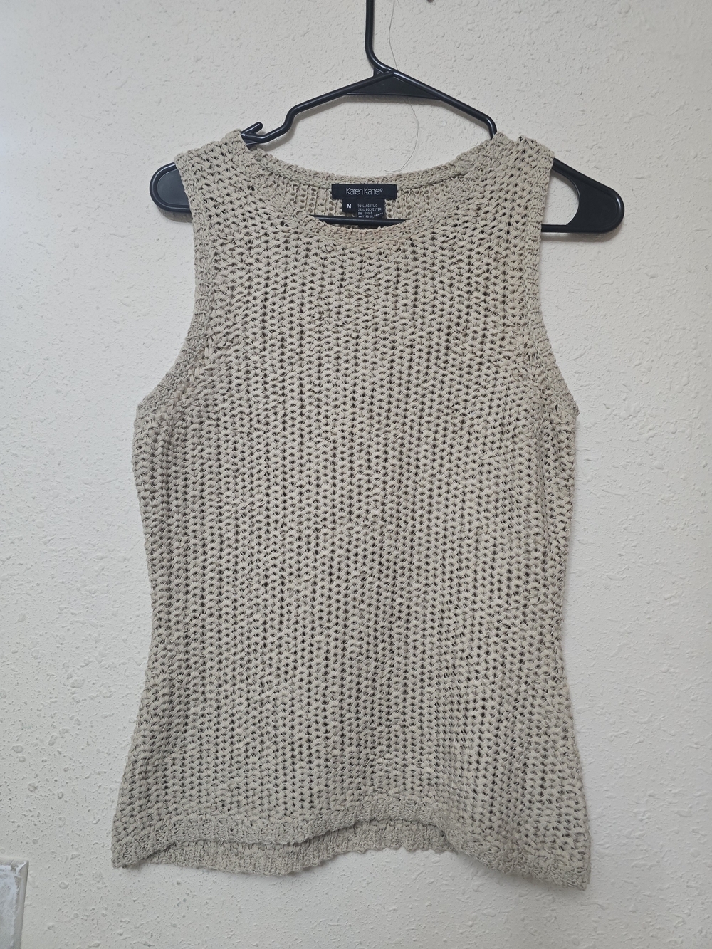 Karen Kane Sleeveless Knit Tank Top - Neutral Beige